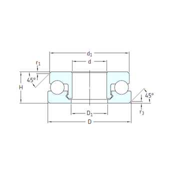 51104V/HR22Q2 SKF Thrust Ball Bearings